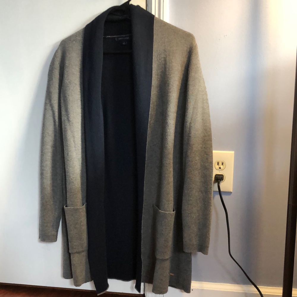 Tommy Hilfiger grey shawl/cardigan sweater